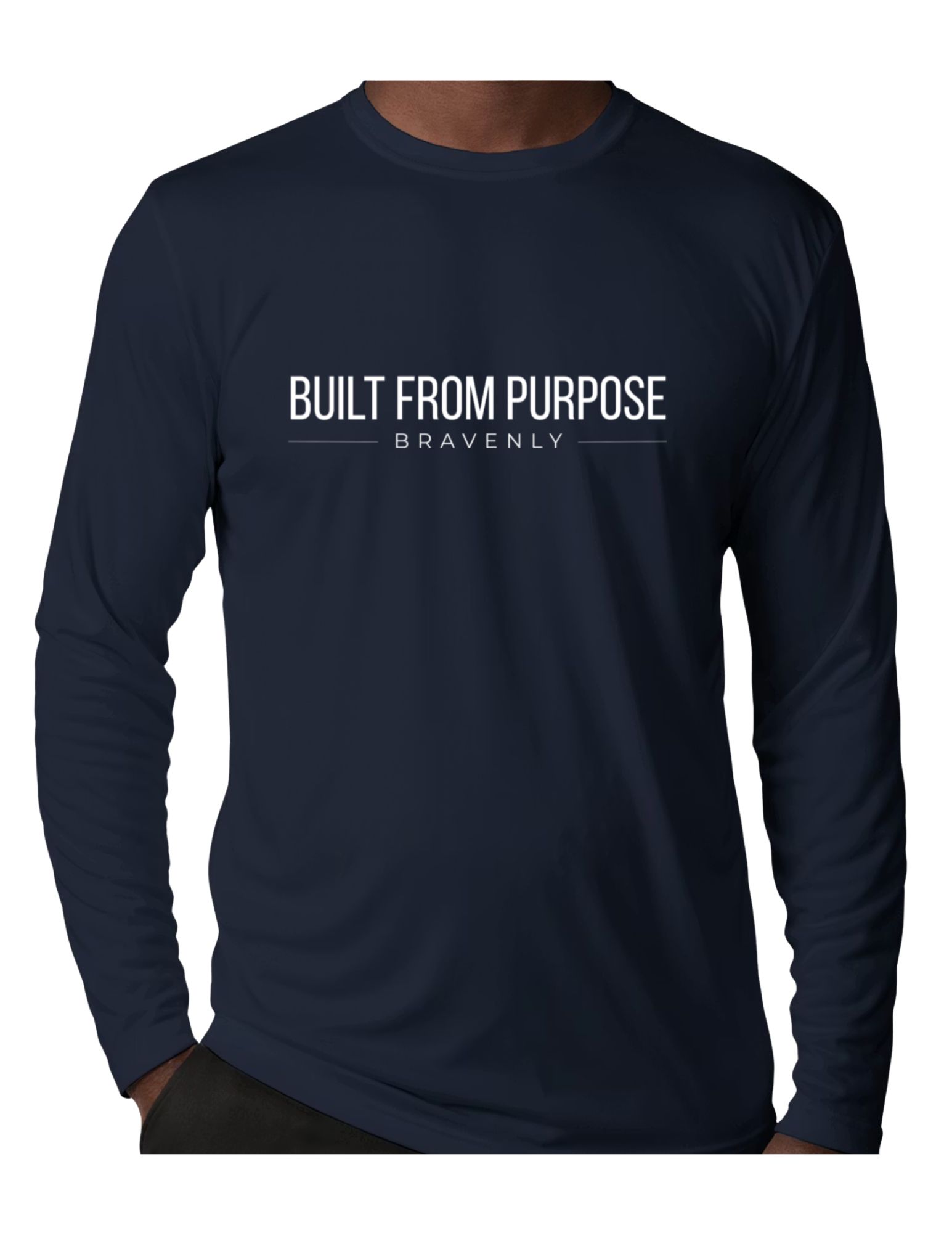 Men's Navy Dry Fit Long Sleeve
